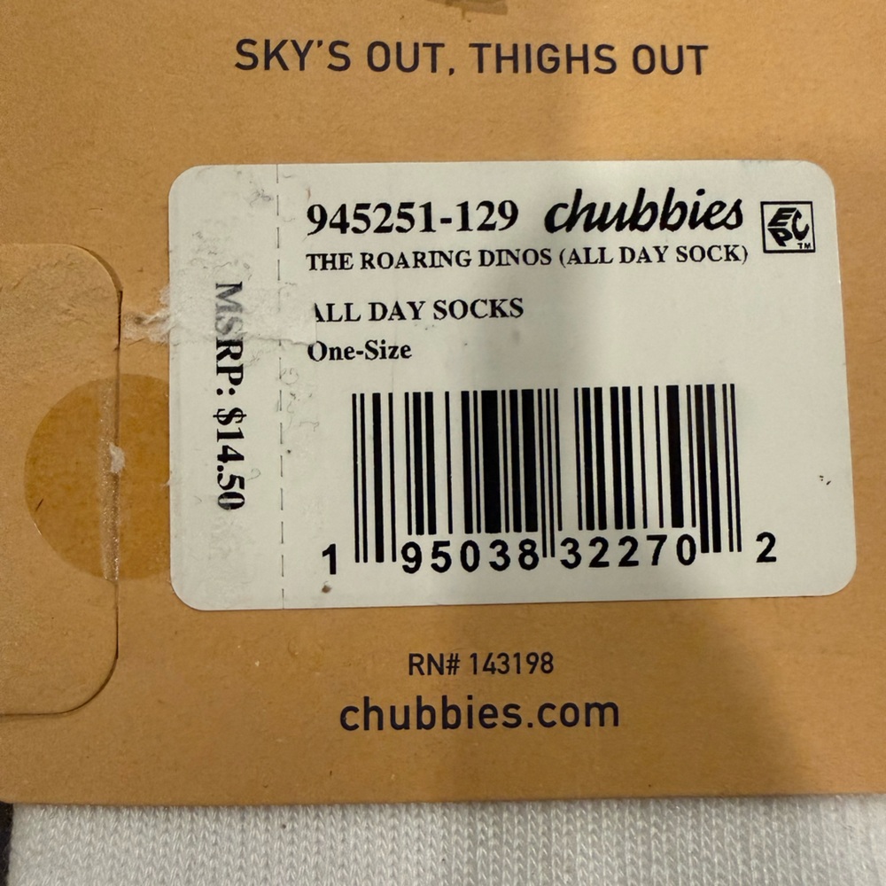 Chubbies Men's Three Pair Socks Sharks Tiger Shark Dragon NWT Size Large (8-12) - Picture 4 of 5